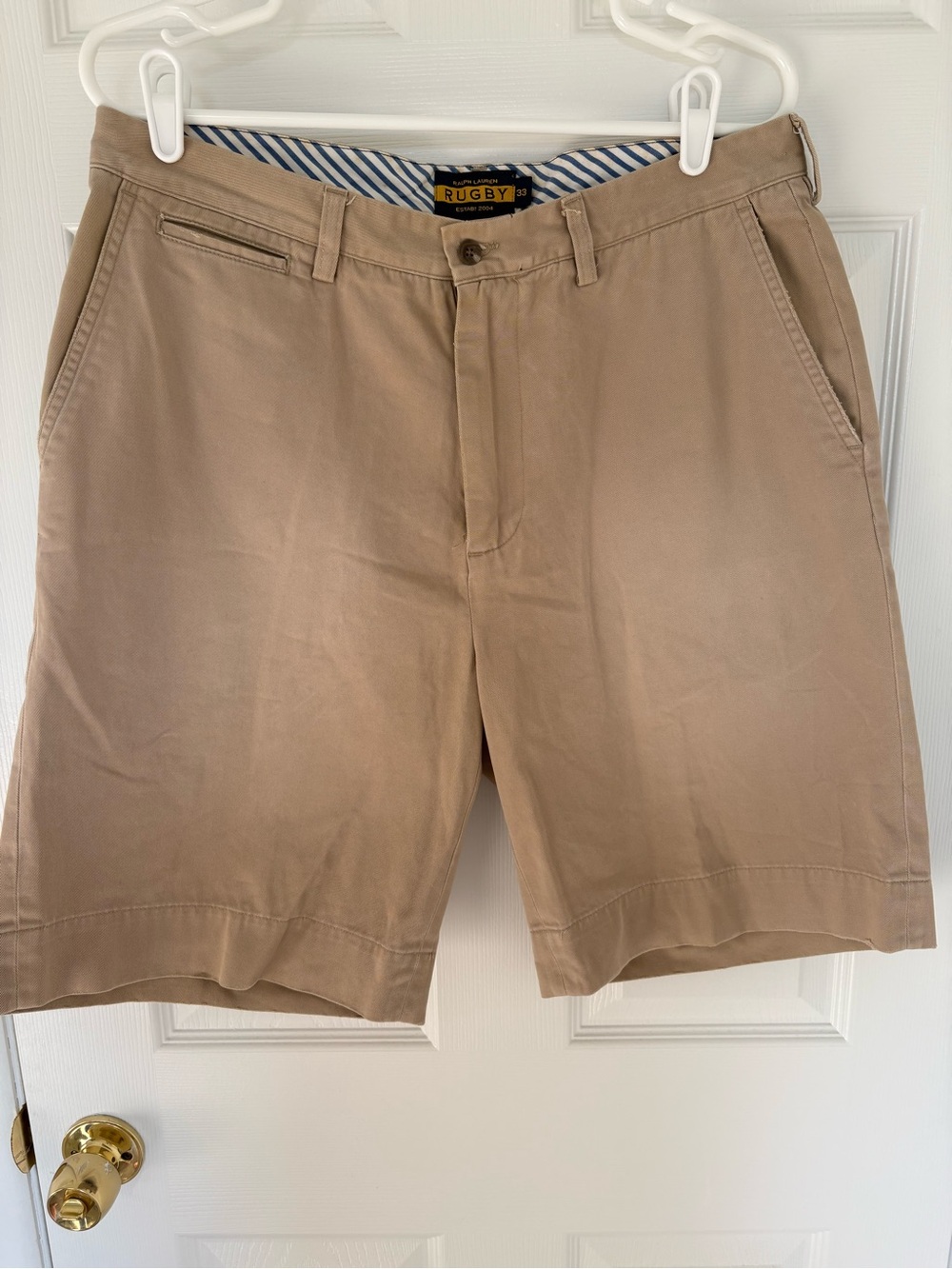 Ralph Lauren Rugby Khaki Flat-Front Men's Shorts